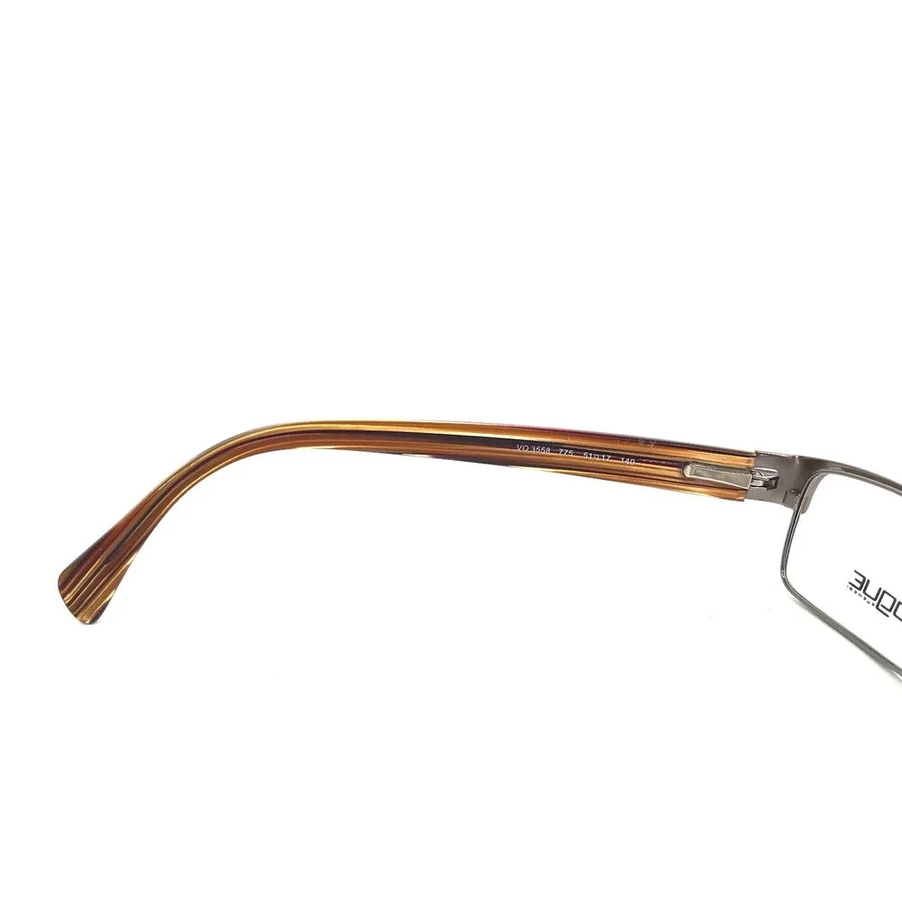 Vogue Eyeglasses Frames VO3558 775 Brown Rectangular Wood Grain 51-17-140